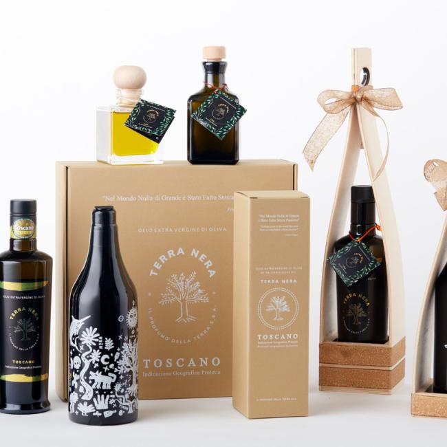 Olio Terra Nera toscano IGP tutti i prodotti - packaging -2